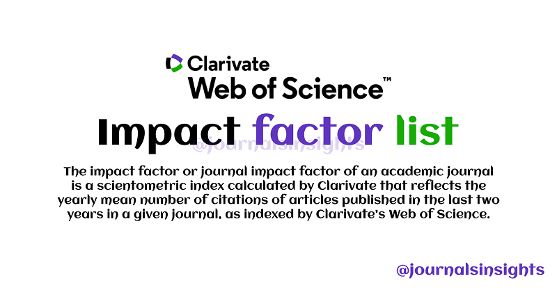 Journals Impact Factor List 2024