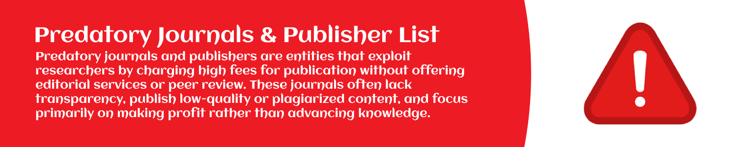 Predatory Journals & Publisher List